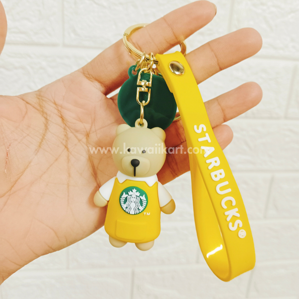 Starbucks Bear Keychain - Yellow - Single Piece
