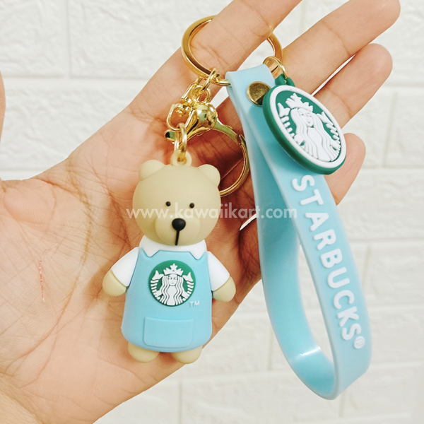 Starbucks Bear Keychain - Blue - Single Piece