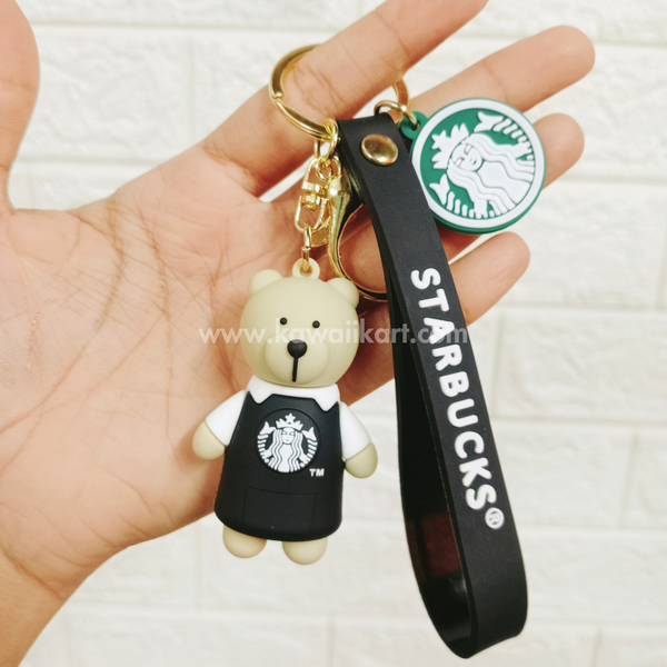 Starbucks Bear Keychain - Black - Single Piece
