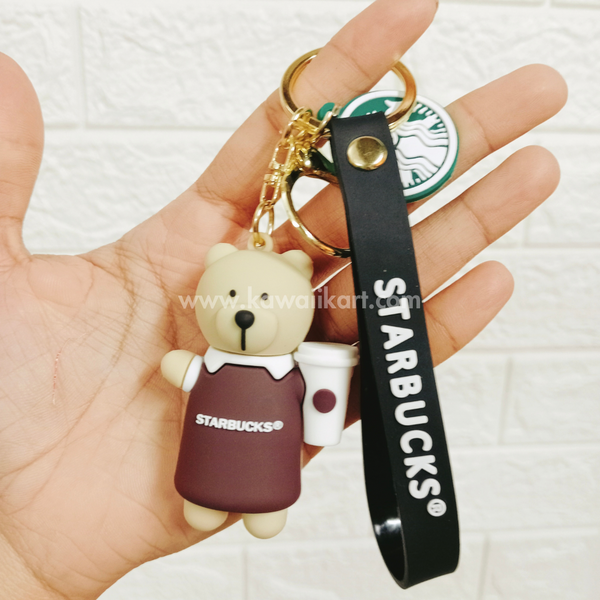 Starbucks Bear Keychain - Brown - Single Piece