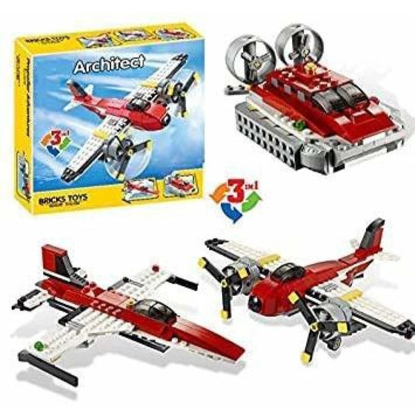 Propeller Adventures 3 in 1 Architect Brick Toys 241+ Pieces - Age 6+