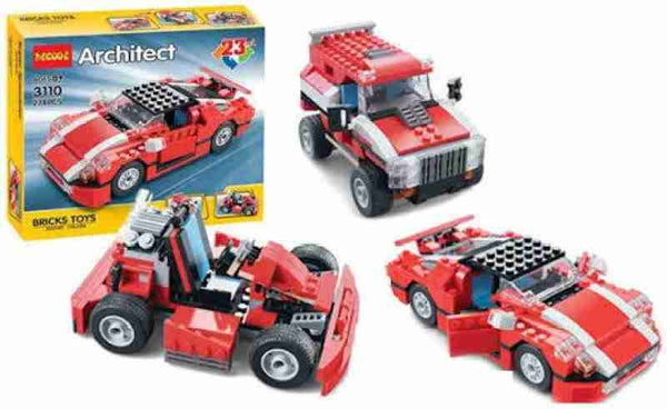 Super Speedster 23 in 1 Architect Brick Toys 278+ Pieces - Age 6+
