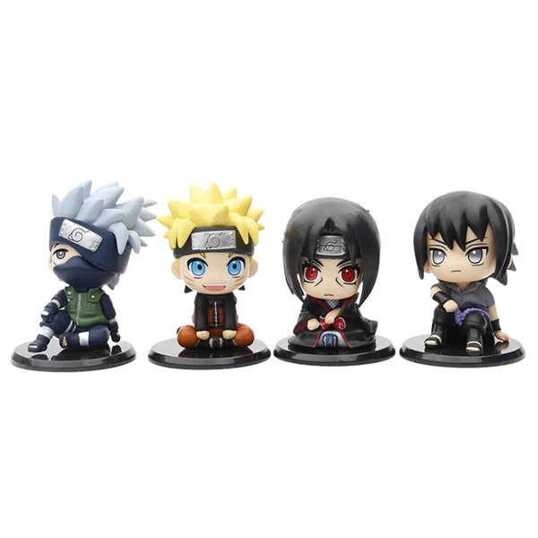 Naruto Chibi Sitting Figures - Set of 4 - 8 cm