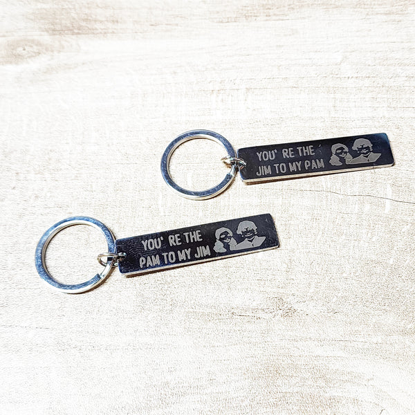 The Office Jim & Pam Keychain - Set Of 2