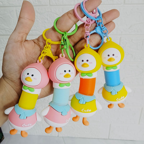 Cute Duck Stretchable Neck Keychain - Single Piece