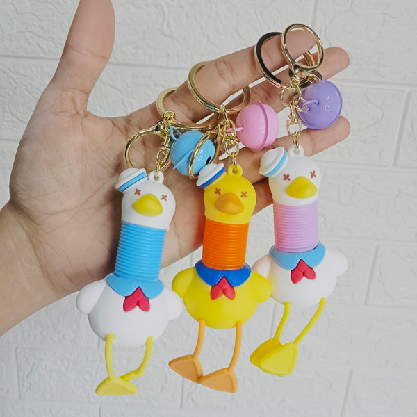 Quirky Duck Stretchable Neck Keychain - Single Piece