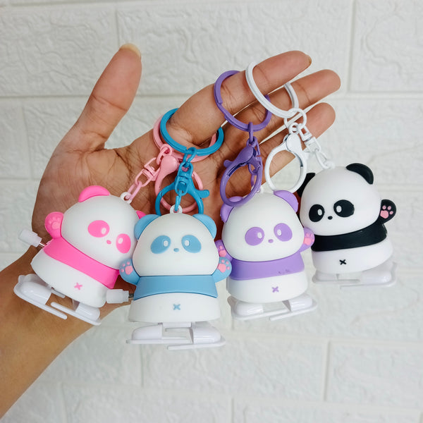 Cute Wind-Up Toy Panda Keychain - Single Piece