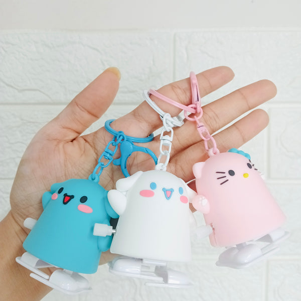 Cute Animal Wind-Up Toy Keychain - Single Piece