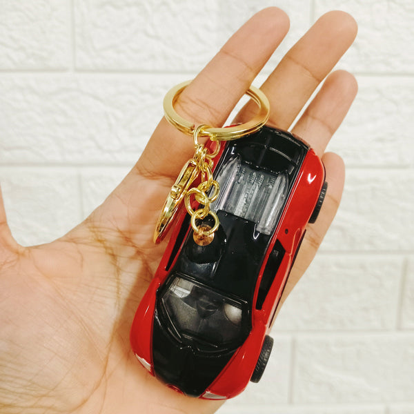 Car Pull-Back Keychain - Red - Single Piece
