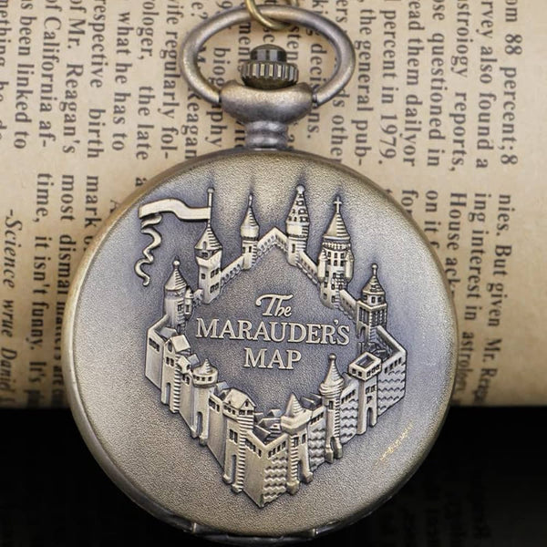 Harry Potter The Marauders Map Pocket Watch Keychain