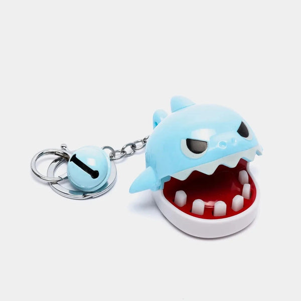 Quirky Shark Biting  Keychain - Blue - Single Piece
