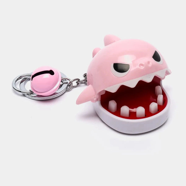 Quirky Shark Biting  Keychain - Pink - Single Piece