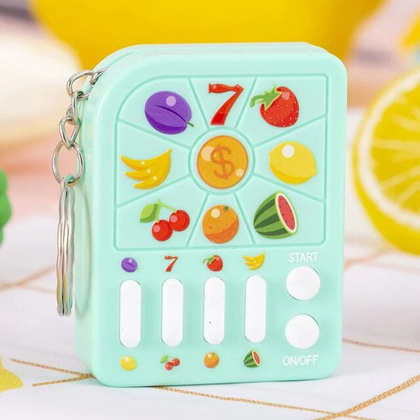 Mini Fruit Raffle Machine Keychain - Green - Single Piece