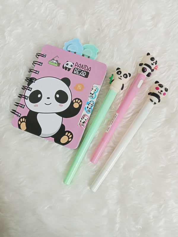 Cute Panda Pen With Light - Single Piece