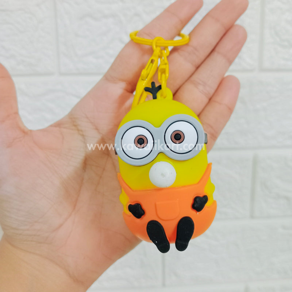 Minions Bubble Gum Pop Out Keychain - Orange - Single Piece