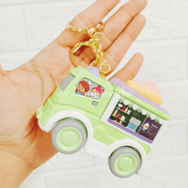 Ice-cream Truck Keychain - Green - Single Piece