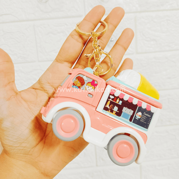 Ice-cream Truck Keychain - Pink - Single Piece