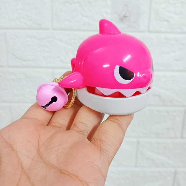 Quirky Shark Biting  Keychain - Dark Pink - Single Piece