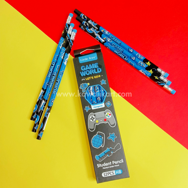Game World Pencil - Blue - 12 Pieces