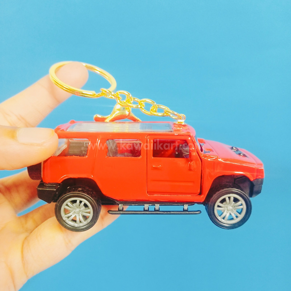 SUV Pull-Back Toy Keychain - Red - Single Piece