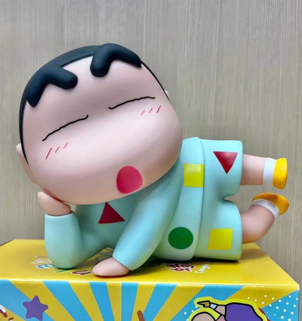 Shinchan Sleeping Statue Figure - Green - 15 cm