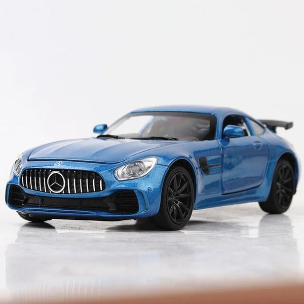 Mercedes AMG GT R Resembling Metal Die Cast Car - 1:32 Scale- Blue