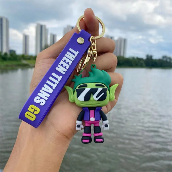 Teen Titans Figure Keychain - Beast Boy - Single Piece