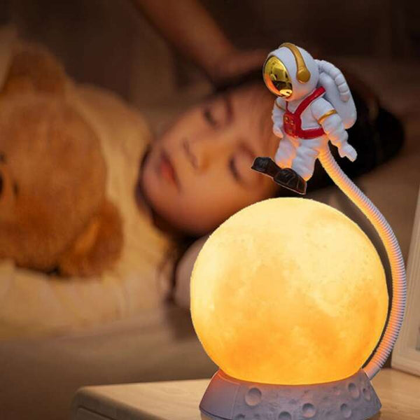 Astronaut Moon Night Lamp - Yellow - Single Piece