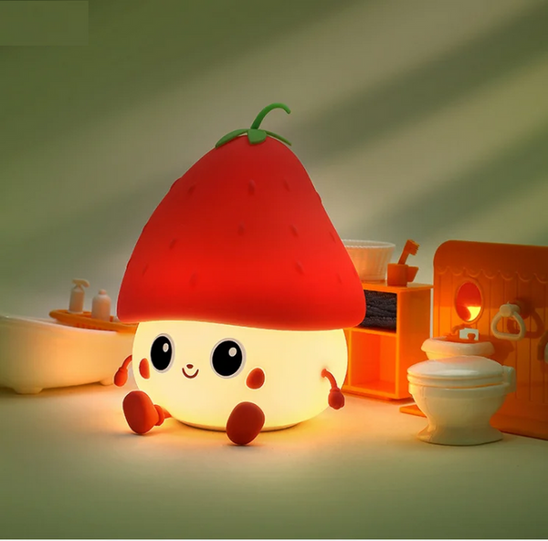 Kawaii Strawberry Silicone Lamp - Red - Single Piece