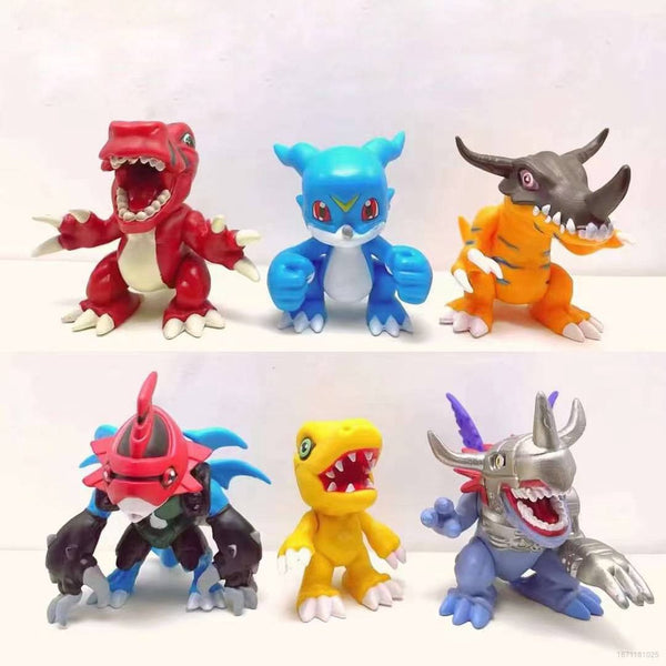 Digimon Action Figures - Set of 6 - 8 cm