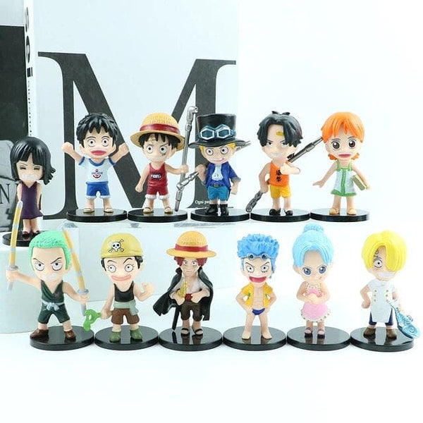 One Piece Chibi Figures - Set of 12 - 7 cm