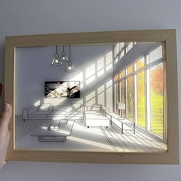 Shadow Luminous Clear Day Art Lamp Light Painting Frame
