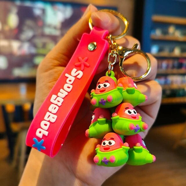 Patrick Star Face Bunch Keychain