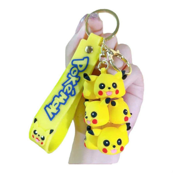 Electric Mouse Face Bunch Keychain