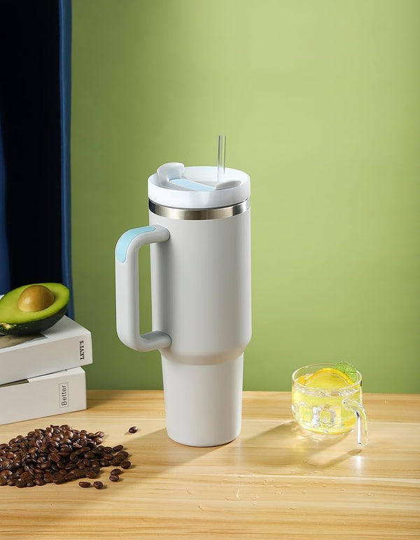 Stainless Steel Travel Tumbler - 1200 ml - Light Grey - Single Piece