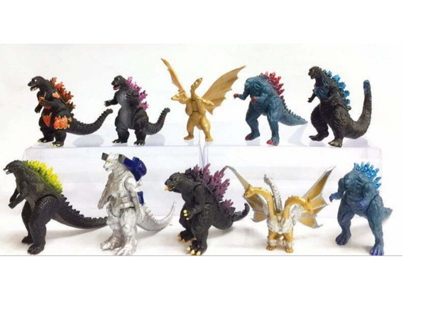 Godzilla Action Figures - Set of 10 - 10 cm