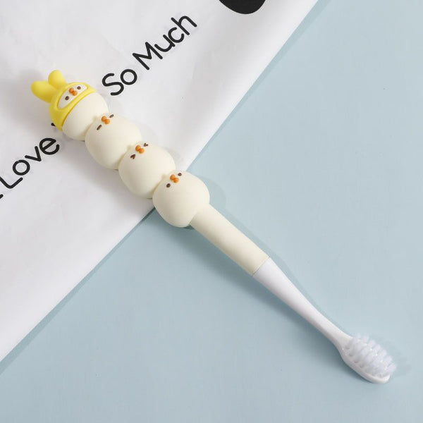 Kawaii Chick With Bunny Ears Kids Toothbrush - Yellow - Single Piece