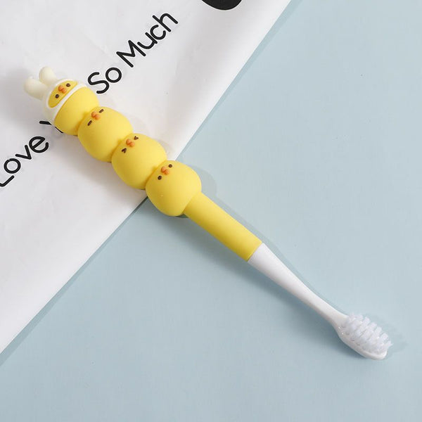 Kawaii Chick With Bunny Ears Kids Toothbrush - Cream - Single Piece