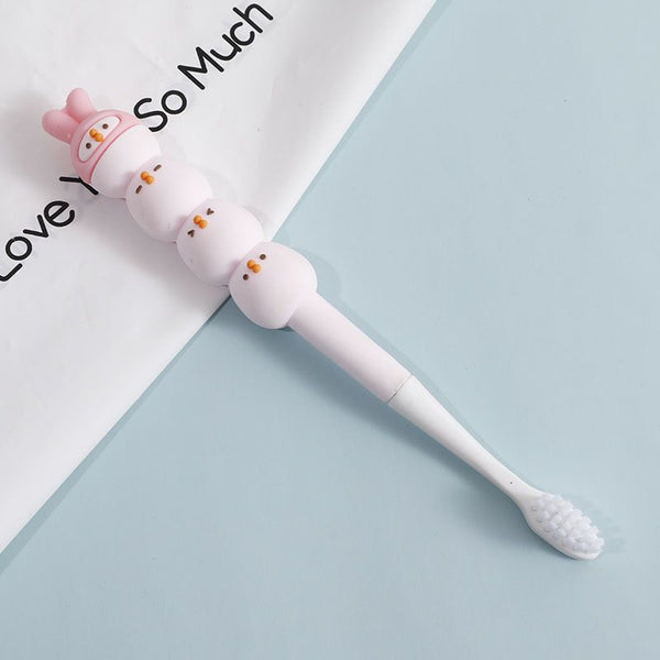 Kawaii Chick With Bunny Ears Kids Toothbrush - Pink - Single Piece