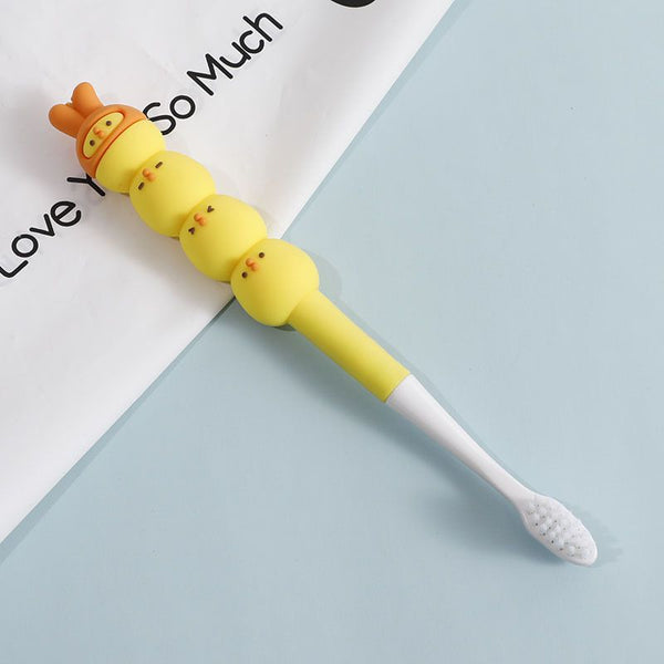 Kawaii Chick With Bunny Ears Kids Toothbrush - Orange - Single Piece