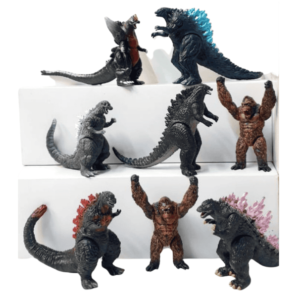 Godzilla And King Kong Action Figures - Set of 8 - Set A - 10 cm