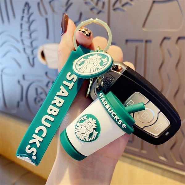 Starbucks Coffee Sipper Keychain - White - Single Piece