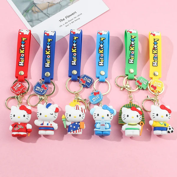 Country Theme Hello Kitty Keychain - Single Piece