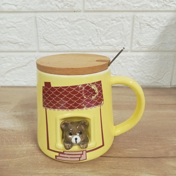 #159 Kawaii Animal House Mug.[Scratch and Dent]