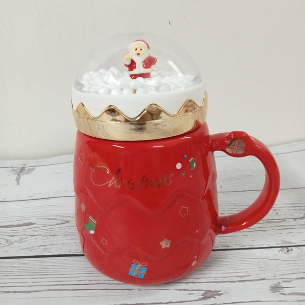 #113 Christmas Time Bubble Mug.[Scratch and Dent]