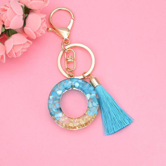 Alphabet Resin Keychain - Golden & Green - Best Quality keychains