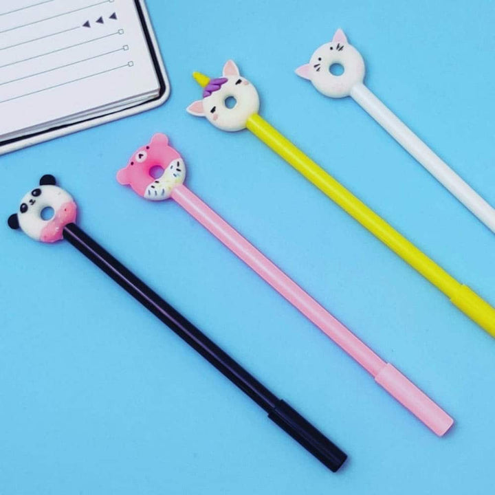 Animal Donut Pen Set - Unicorn, Panda, Kitty, Bear | Cute & Quirky
