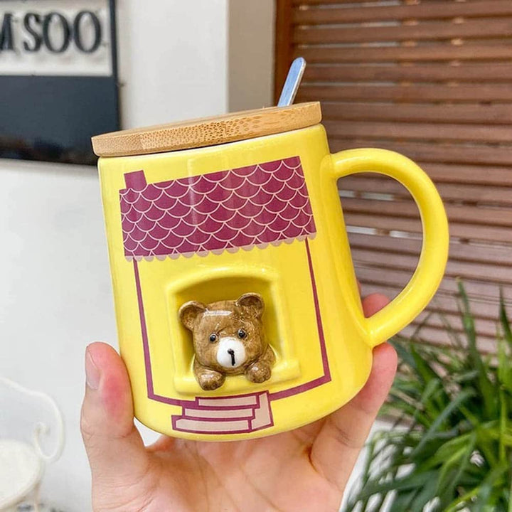 Kawaii Animal House Mug - Cute & Quirky Coffee Mugs For Animal Lovers