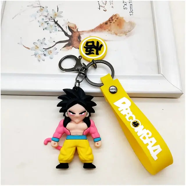 DBZ Saiyans Keychain - Quirky and Kawaii Anime Character Keychains