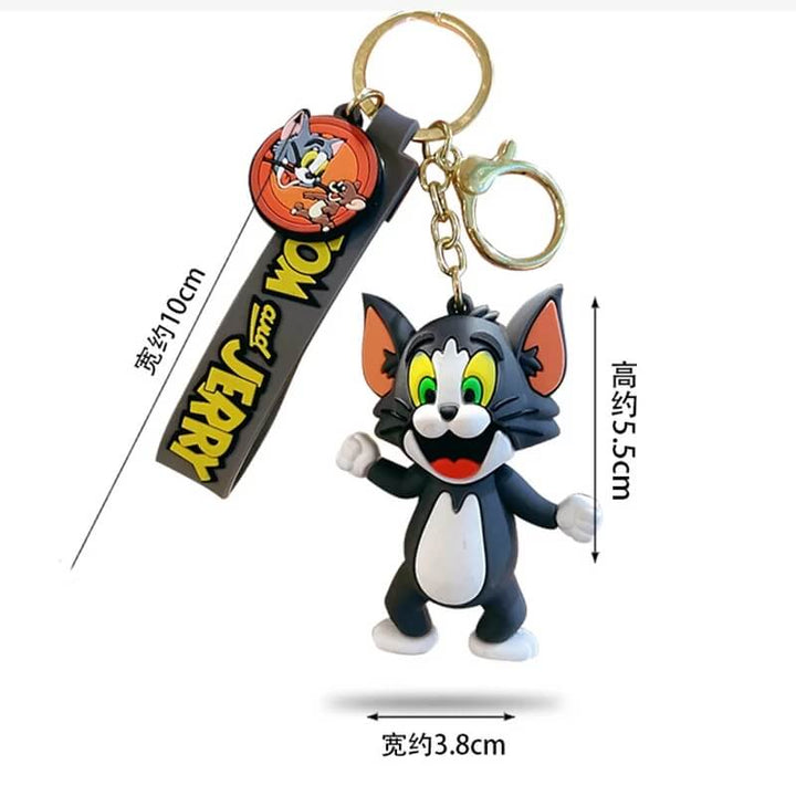 Funky Tom & Jerry Keychain - Funny & Cute Cartoon Keychains